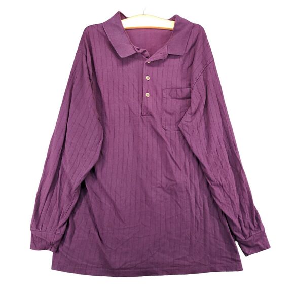 Vintage Blair Menswear Dress Shirt Mens Size 2XL Purple Striped Made in USA - Picture 1 of 13
